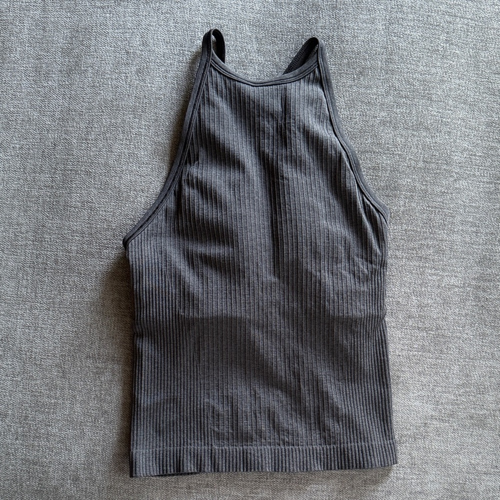 Lulu high neck ribbed tank